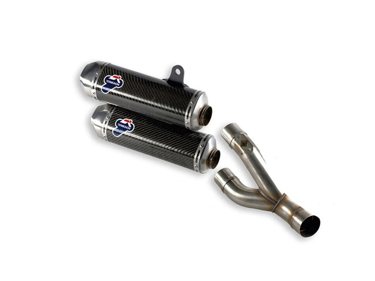 Termignoni Slip-on Exhaust for Ducati Monster 1100 Evo - (Formally Ducati Performance 96458811B and 96450111B) Termignoni Slip-on Exhaust for Ducati Monster 1100 Evo - (Formally Ducati Performance 96458811B and 96450111B)